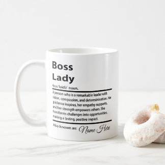 Caneca De Café Definição de Chefe Senhora Personalizada