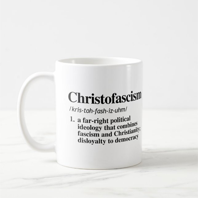 Caneca De Café Definição de Christofascismo (Esquerda)