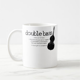 Caneca De Café Definição de Contrabaixo Tocador Orquestra Baixist