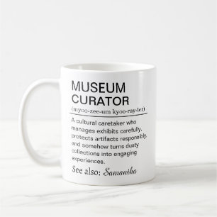 Caneca De Café Definição de Curador de Museu Engraçado