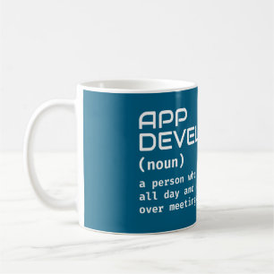 Caneca De Café Definição de Desenvolvedor de Aplicativo Engraçado