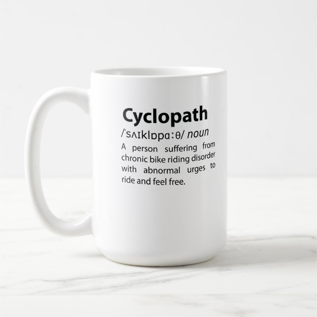 Caneca De Café Definição de Dicionário Cyclopath Funny (Esquerda)