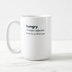 Caneca De Café Definição de Dicionário Engraçado Hangry