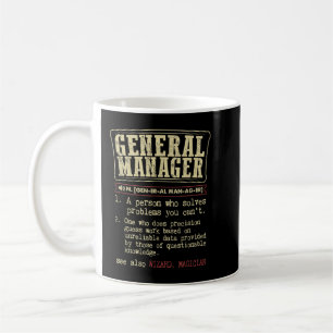 Caneca De Café Definição de Dicionário Funny do General Manager