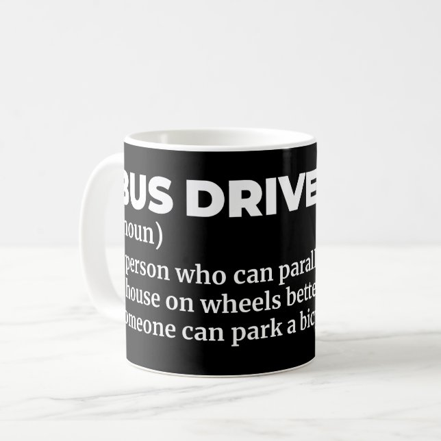 Caneca De Café Definição de Driver de Barramento Funny (Frente Esquerda)