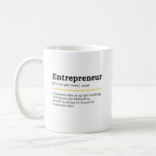 Caneca De Café Definição de Empreendedor Personalizada