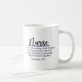 Caneca De Café Definição de Enfermeiro Engraçado Personalizado