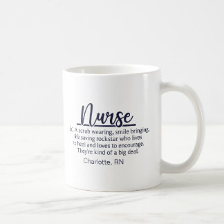 Caneca De Café Definição de Enfermeiro Engraçado Personalizado
