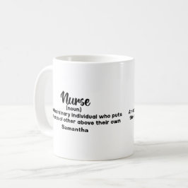 Caneca De Café Definição de Enfermeiro Motivacional Personalizado