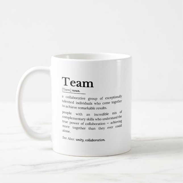 Caneca De Café Definição de Equipe – O Poder da Colaboração (Esquerda)