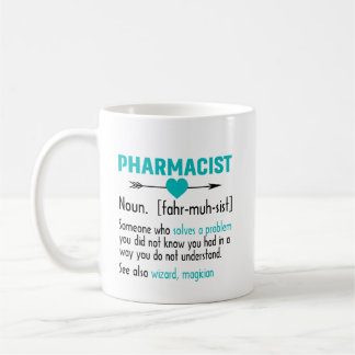 Caneca De Café Definição de Farmacêutico Estudante de Farmácia En