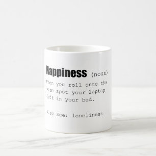 Caneca De Café Definição de Felicidade Engraçada