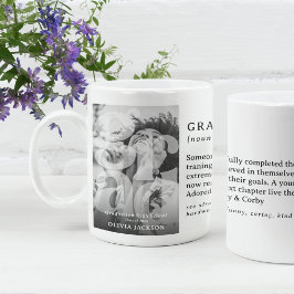 Caneca De Café Definição de FORMANDO Fotográfico com Letra de Sob