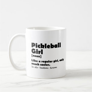 Caneca De Café Definição de Garota de Pickleball Engraçado Camisa