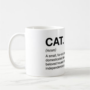 Caneca De Café Definição de Gato Substantivo Amante de Gato Engra