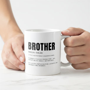 Caneca De Café Definição de Irmão Engraçada e Sentimental