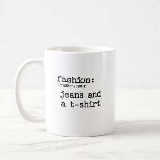 Caneca De Café Definição de Jeans de moda e de T-Shirt