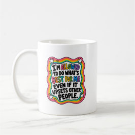 Caneca De Café Definição de Limites Afirmação de Saúde Mental | E