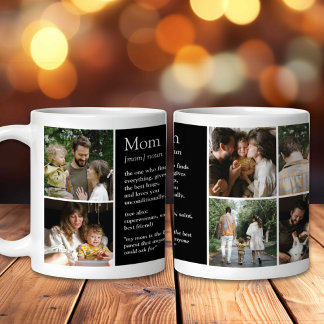 Caneca De Café Definição de Mãe Engraçado e Sentimental com Foto