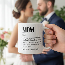 Caneca De Café Definição De Mãe Personalizada Para Dia de as mães