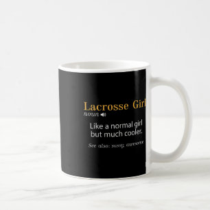 Caneca De Café Definição de Menina de Lacrosse Feminino Placa de