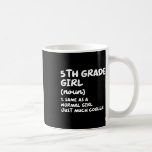Caneca De Café Definição de Menina do 5º Ano Diversão Volta às Au