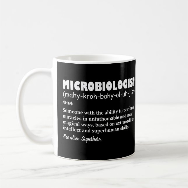 Caneca De Café Definição de Microbiólogo Engraçado (Esquerda)