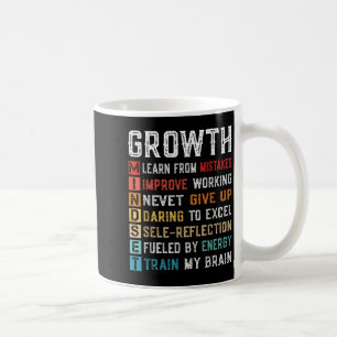 Caneca De Café Definição de Mindset de Crescimento Autoconfiança