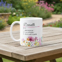 Definição de Nome com Borda de Flor Silvestre Femi