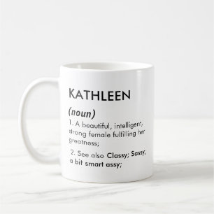 Caneca De Café Definição de nome Kathleen editável, nome personal