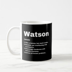 Caneca De Café Definição de Nome Personalizado Watson
