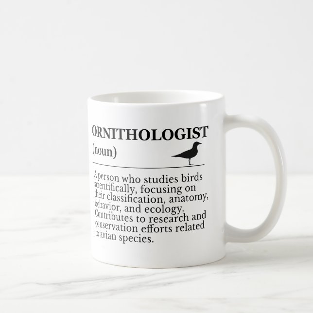 Caneca De Café Definição de Ornitólogo - Vogelkunde (Observação d (Direita)