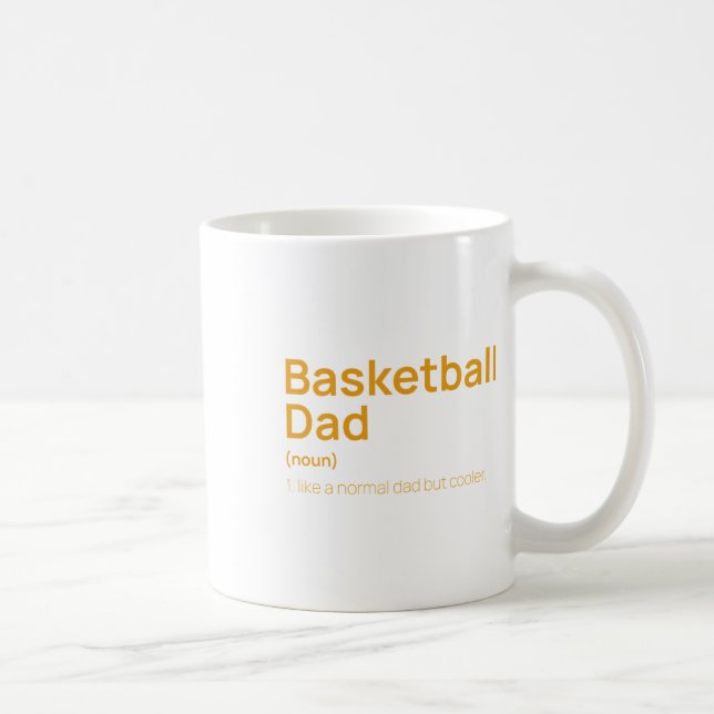 Caneca De Café Definição de Pai de Basquete Engraçado (Direita)