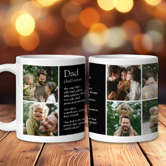 Caneca De Café Definição de Pai Engraçado e Carinhoso com Foto Pe