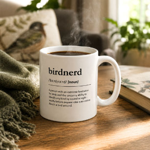 Caneca De Café Definição de Pássaro Nerd Presente Engraçado para
