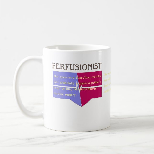 Caneca De Café Definição de Perfusionista Personalizável (Esquerda)