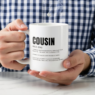 Caneca De Café Definição de Primo Engraçada e de Coração