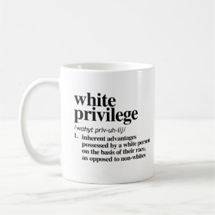 Caneca De Café Definição de Privilégio Branco