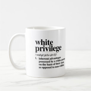 Caneca De Café Definição de Privilégio Branco
