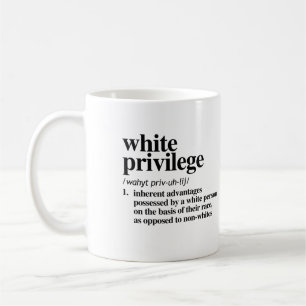 Caneca De Café Definição de Privilégio Branco