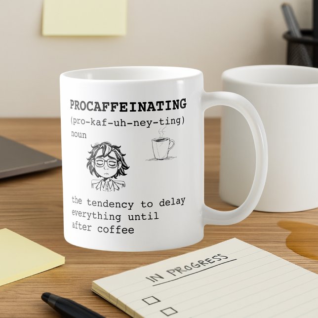 Caneca De Café Definição de Procaffeinating (Criador carregado)