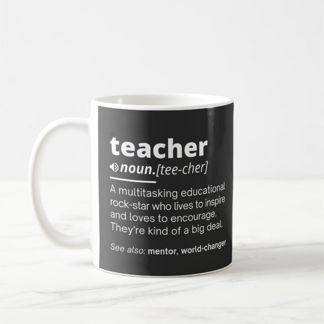 Caneca De Café Definição de Professora - Professora Encantada do  (Esquerda)