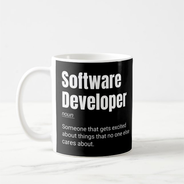Caneca De Café Definição de Programador Engraçado Desenvolvedor d (Esquerda)