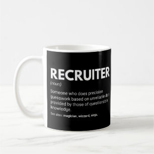 Caneca De Café Definição de Recrutador e Gerente de Recursos Huma