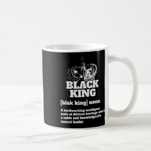 Caneca De Café Definição de Rei Negro Orgulho Afro-Americano Pret