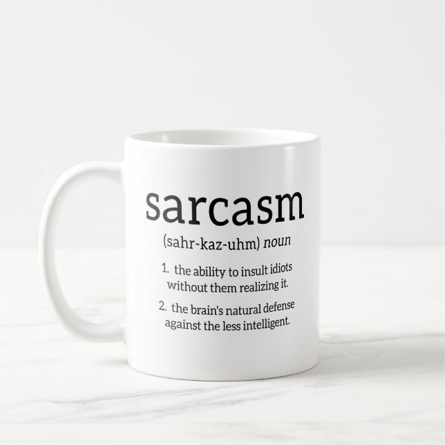 Caneca De Café Definição de Sarcasm (Esquerda)