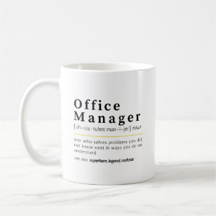 Caneca De Café Definição de Substantivo Gerente de Escritório Hum