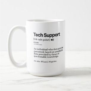 Caneca De Café Definição de suporte técnico engraçado   Escritóri