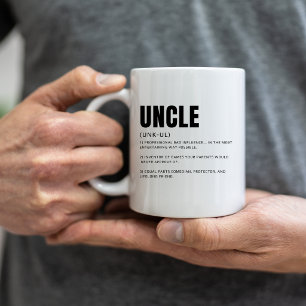 Caneca De Café Definição de Tio Engraçado e de Coração
