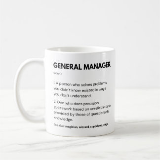 Caneca De Café Definição de Trabalho de Negócios do General Manag